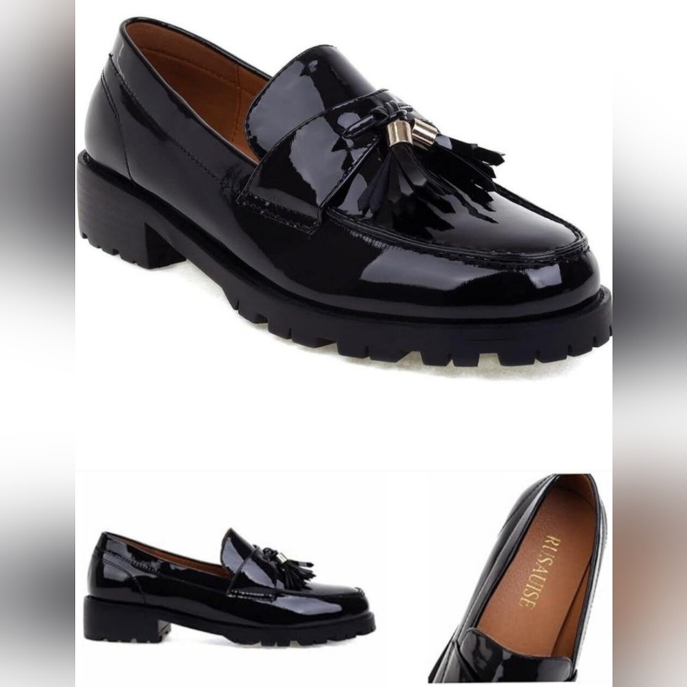 Women's high shine shoes